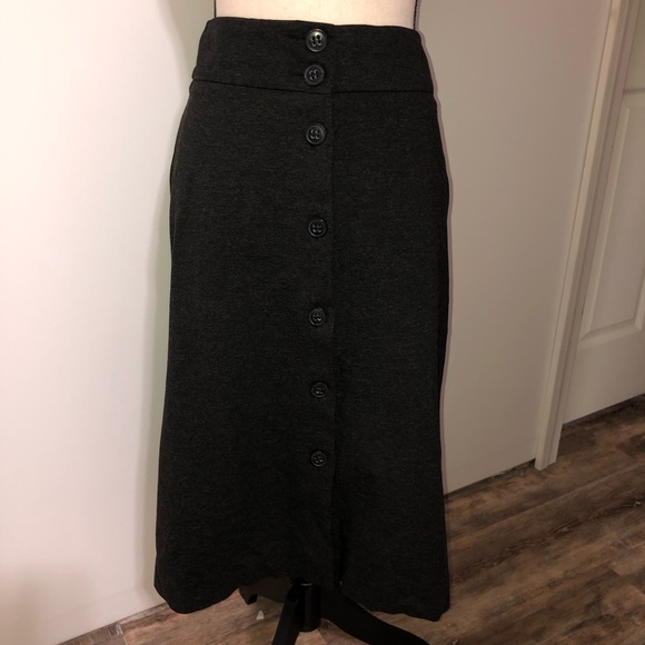Kew 159 gray button front skirt Size 8 - Picture 1 of 5